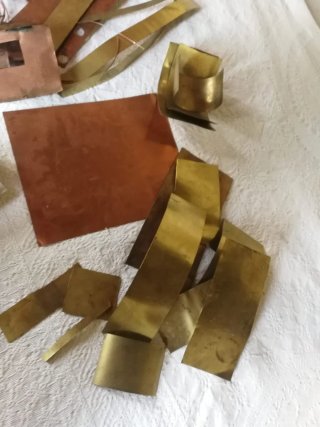 Latón + Cobre + Arcilla Cobre Trabajos Joyería