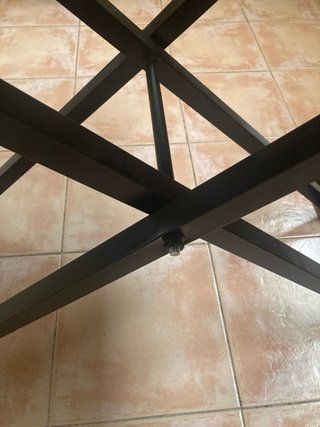 Mesa de centro elevable cristal negro
