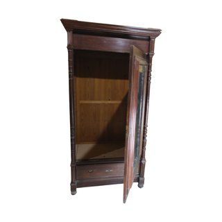 Armario antiguo madera con espejo
