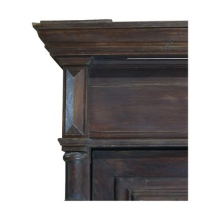 Armario antiguo madera con espejo