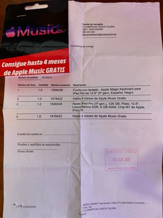 iPad Pro 12.9 5ª Gen (Piezas) - No Funciona