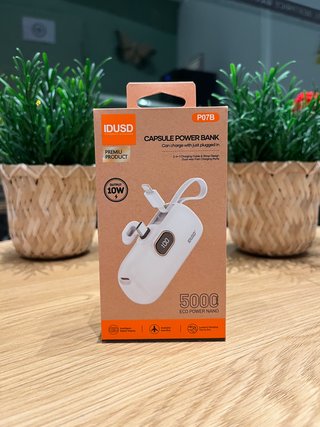 Power Bank 5000mAh USB-C portátil mini rápido