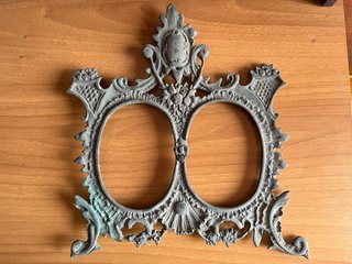 Cornice doppia ottone primi '900