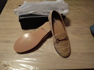 Mocasines BUONAROTTI Beige/Dorado Talla 36