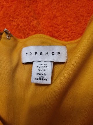 Vestido Topshop amarillo