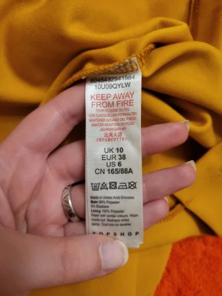 Vestido Topshop amarillo