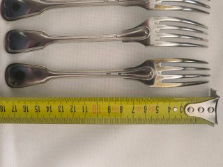 Set 7 Tenedores Cristofle Antiguos Plateados