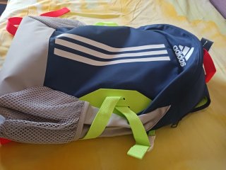 Mochila Adidas Azul y Verde Nueva