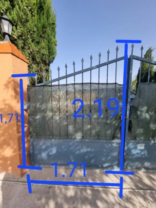 Puerta de hierro forjado 3,45m