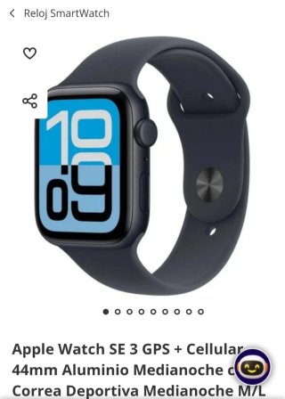 Apple Watch SE 3 GPS 44mm Nuevo en caja precintado