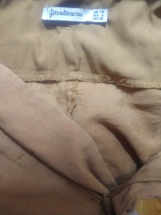 Pantalón corto T38 cintura alta con cinturón