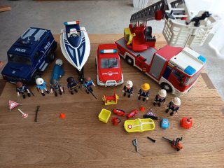 Playmobil Agentes Seguridad: Policía y Bomberos