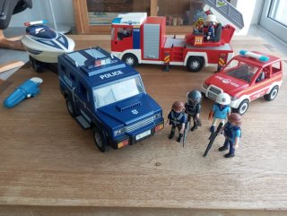 Playmobil Agentes Seguridad: Policía y Bomberos