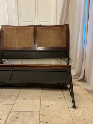 Cama Grange 160x200 con cabecero de rejilla
