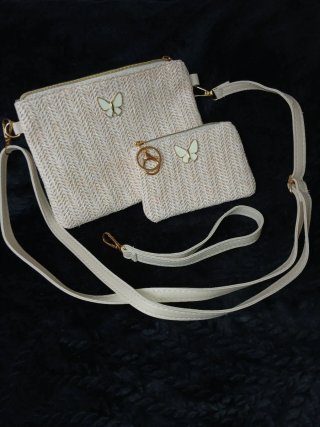 Combo Carteras Mini Negro y Beige