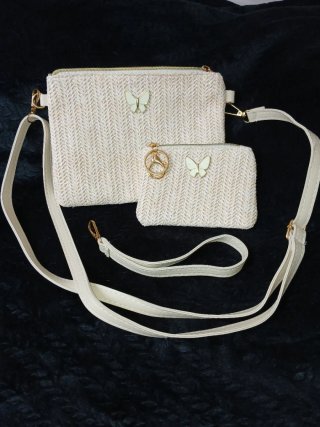 Combo Carteras Mini Negro y Beige
