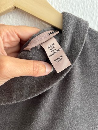 Vestido H&M gris talla S