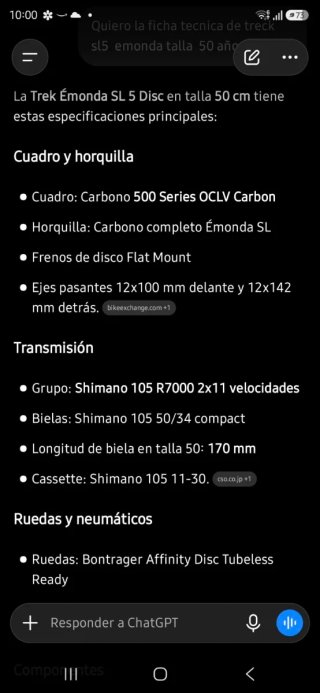 Trek Émonda SL5 Talla 50