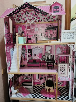 Casa de muñecas madera, tamaño grande 117x82x32 cm