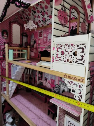 Casa de muñecas madera, tamaño grande 117x82x32 cm