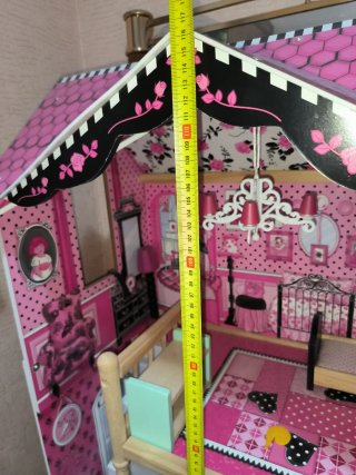 Casa de muñecas madera, tamaño grande 117x82x32 cm