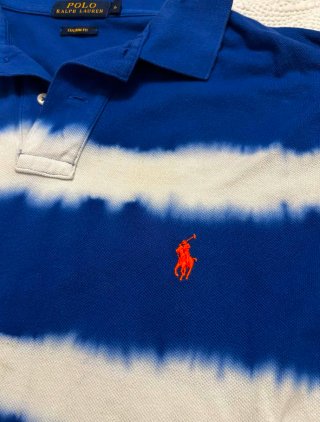 Polo Ralph Lauren Rayas Azul Blanco Talla L