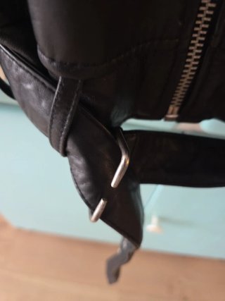 Chaqueta Biker Piel Negra Bershka Hombre