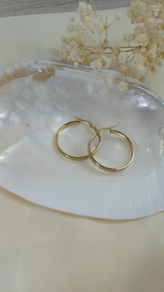 Pendientes Aro Chapado Oro Diseño Griego