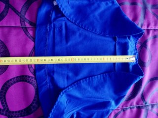 Vestido azulón  palabra de honor / tirantes con bo