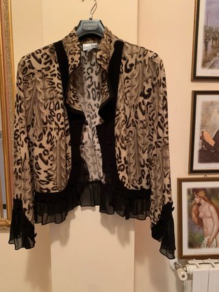 Blusa Joseph Ribkoff Beige/Nero Leopardata