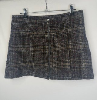Falda Mini Cuadros Lana Talla S aNYplace