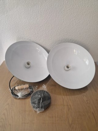 Lámpara de techo 35cm verde y blanca