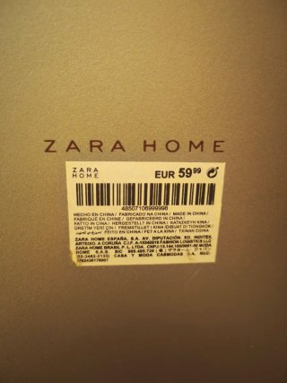 Espejo Zara Home Octogonal Plata 71x50