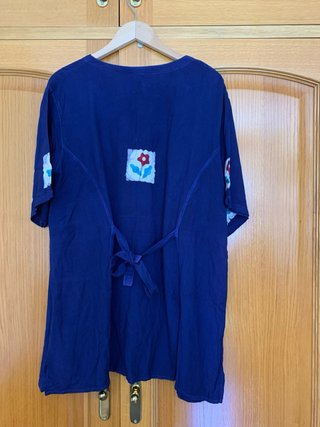 Vestido azul con estampado floral talla M/L