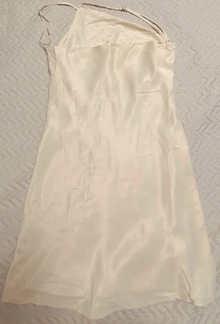 Vestido de verano satinado beige talla s