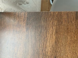 Mesa madera y patas hierro