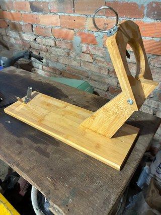 Jamonero de madera de bambú