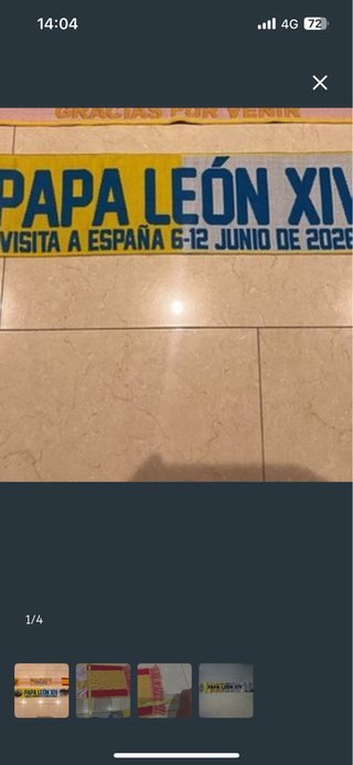 Bufanda Papa León XIV Visita España 2026