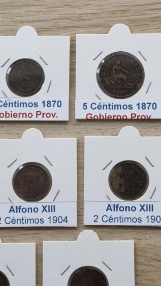 Lote monedas España Alfonso XII y XIII