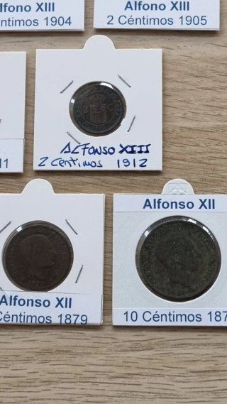 Lote monedas España Alfonso XII y XIII