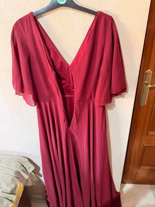 Vestido largo rojo fiesta elegante talla 38
