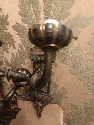 Antigua pareja candelabros siglo XIX