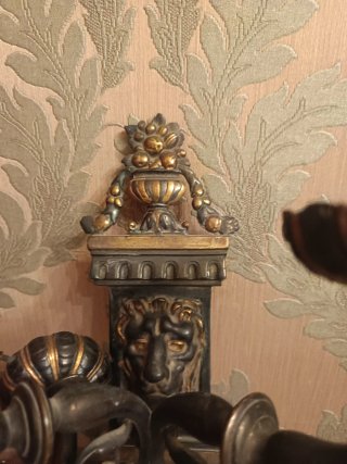 Antigua pareja candelabros siglo XIX