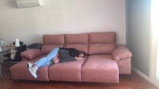 Sofá Chaise Longue 298cm tela anti manchas