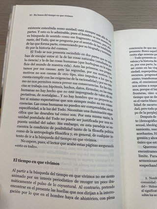 En busca del tiempo en que vivimos