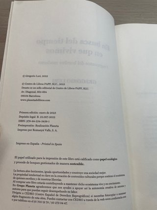 En busca del tiempo en que vivimos