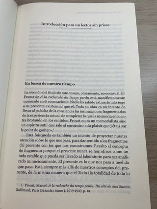 En busca del tiempo en que vivimos