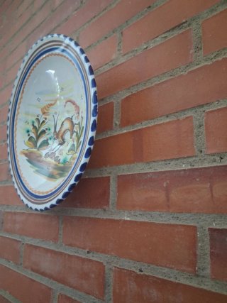 2 Platos Cerámica Decorativos Ciervo