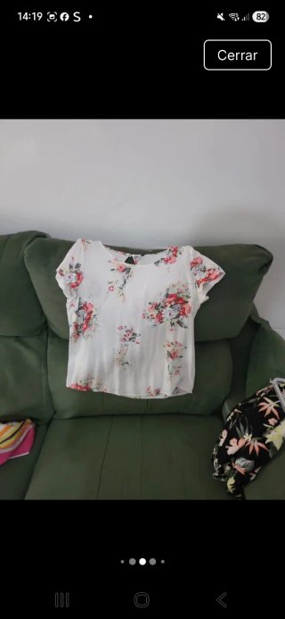 Blusa Only floral blanca