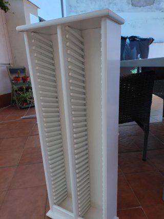 Estantería para 68 CDs blanco de madera blanco